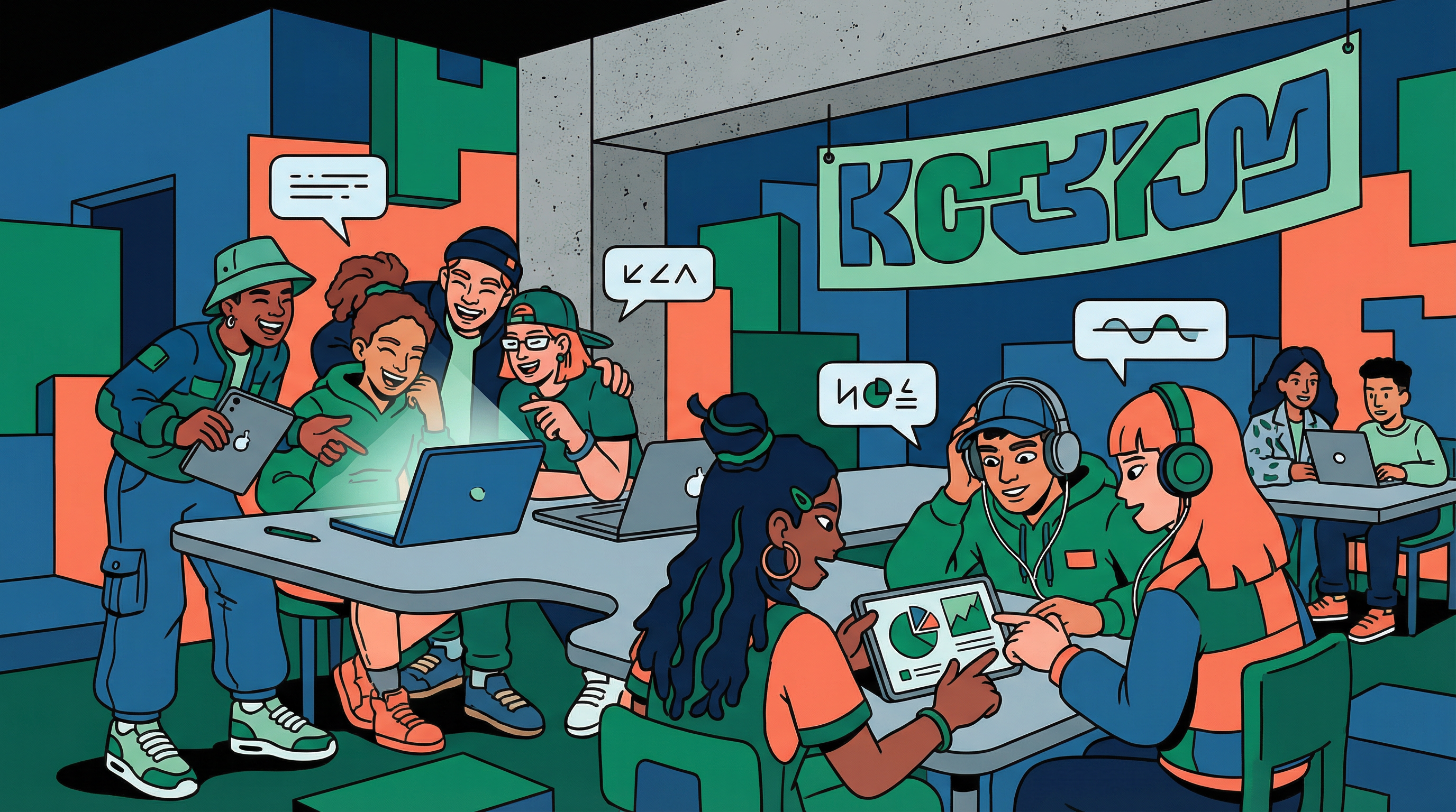 Adolescentes aprendendo inglês